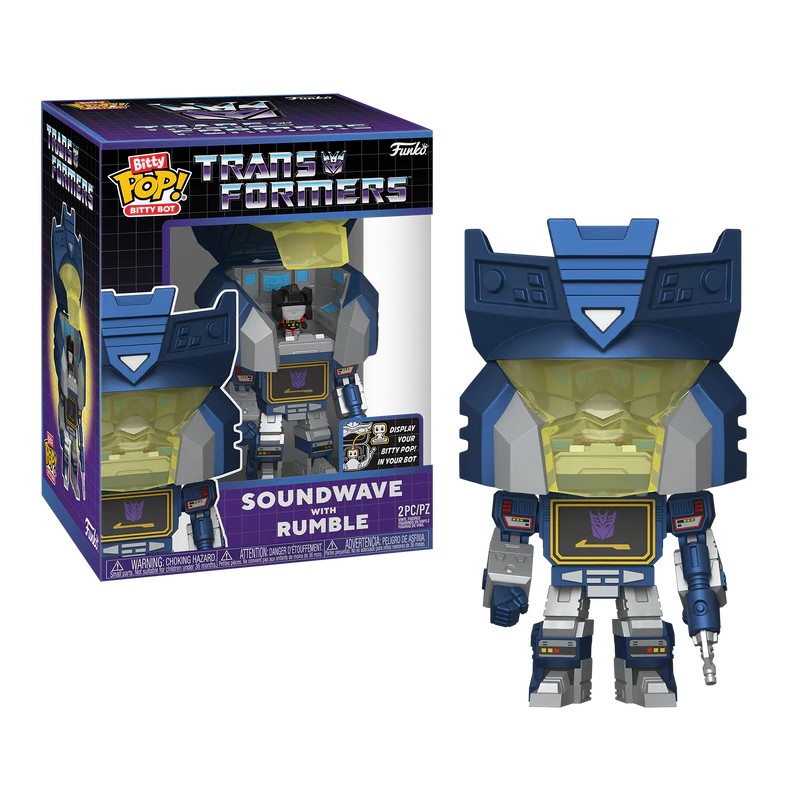 Bitty Pop! Bitty Bot Transformers  Soundwave with Rumble